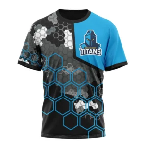 Gold Coast Titans NRL T-Shirt 3D Print, Personalize Name and Number NRL108061625812