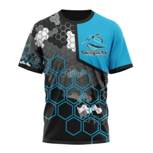 Cronulla-Sutherland Sharks NRL T-Shirt 3D Print, Personalize Name and Number NRL108061625814