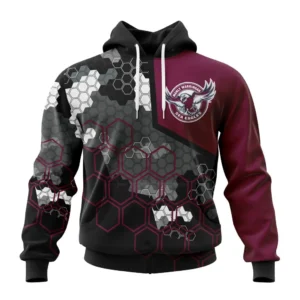 Manly Warringah Sea Eagles NRL Hoodie 3D Print, Personalize Name and Number NRL108061625815