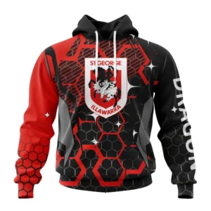 St. George Illawarra Dragons NRL Hoodie 3D Print, Personalize Name and Number NRL108061625820