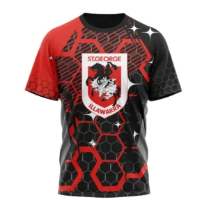 St. George Illawarra Dragons NRL T-Shirt 3D Print, Personalize Name and Number NRL108061625820