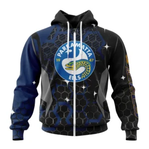 Parramatta Eels NRL Zipper Hoodie 3D Print, Personalize Name and Number NRL108061625822