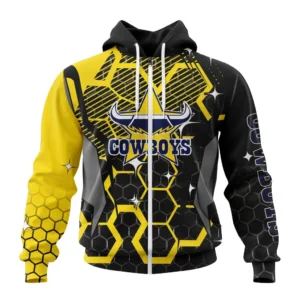 North Queensland Cowboys NRL Zipper Hoodie 3D Print, Personalize Name and Number NRL108061625823