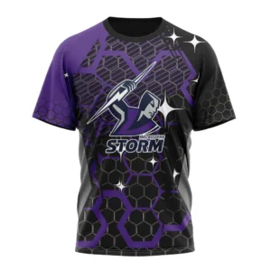 Melbourne Storm NRL T-Shirt 3D Print, Personalize Name and Number NRL108061625826