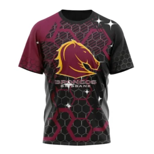 Brisbane Broncos NRL T-Shirt 3D Print, Personalize Name and Number NRL108061625831