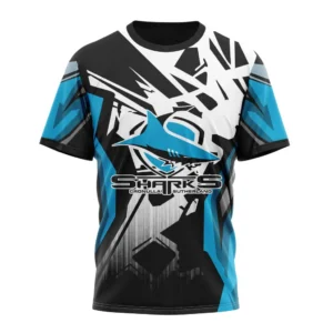 Cronulla-Sutherland Sharks NRL T-Shirt 3D Print, Personalize Name and Number NRL108061625838