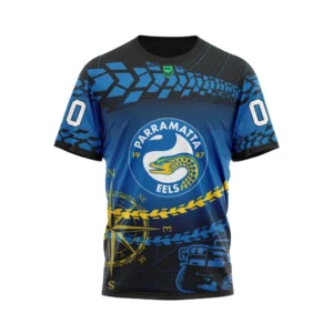 Parramatta Eels NRL T-Shirt 3D Print, Personalize Name and Number NRL108061625844