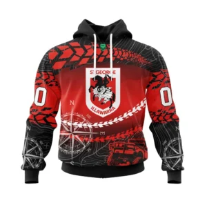 St. George Illawarra Dragons NRL Hoodie 3D Print, Personalize Name and Number NRL108061625845