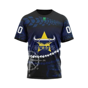 North Queensland Cowboys NRL T-Shirt 3D Print, Personalize Name and Number NRL108061625846