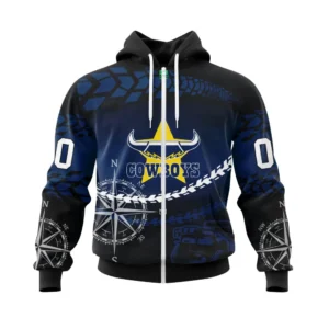 North Queensland Cowboys NRL Zipper Hoodie 3D Print, Personalize Name and Number NRL108061625846