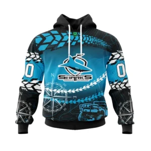 Cronulla-Sutherland Sharks NRL Hoodie 3D Print, Personalize Name and Number NRL108061625852