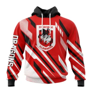 St. George Illawarra Dragons NRL Hoodie 3D Print, Personalize Name and Number NRL108061625856