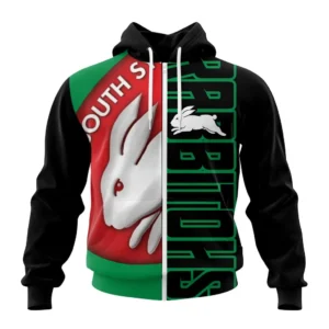 South Sydney Rabbitohs NRL Zipper Hoodie 3D Print, Personalize Name and Number NRL108061625877