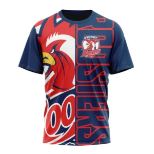 Sydney Roosters NRL T-Shirt 3D Print, Personalize Name and Number NRL108061625878