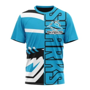 Cronulla-Sutherland Sharks NRL T-Shirt 3D Print, Personalize Name and Number NRL108061625889
