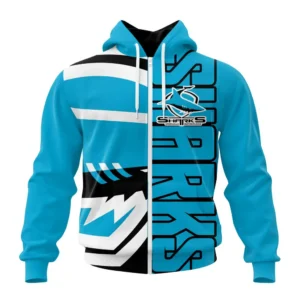 Cronulla-Sutherland Sharks NRL Zipper Hoodie 3D Print, Personalize Name and Number NRL108061625889