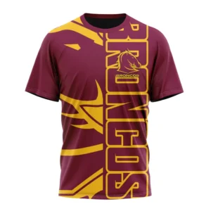 Brisbane Broncos NRL T-Shirt 3D Print, Personalize Name and Number NRL108061625892