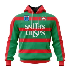 South Sydney Rabbitohs Retro NRL Hoodie 3D Print, Personalize Name and Number NRL108061625899