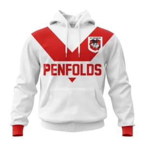 St. George Illawarra Dragons Retro NRL Hoodie 3D Print, Personalize Name and Number NRL108061625903
