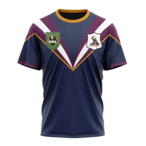 Melbourne Storm Retro NRL T-Shirt 3D Print, Personalize Name and Number NRL108061625904