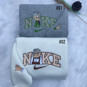Carl And Ellie Up Movie x Nike Embroidered Shirt, Embroidered Sweatshirt Fashion Style For Couples