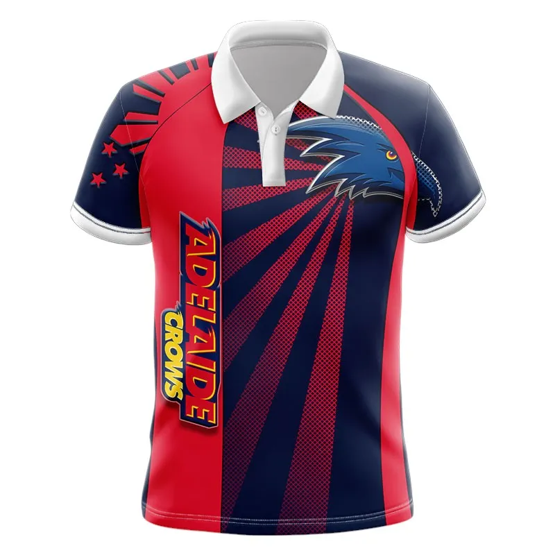 Adelaide Crows Polo Shirt 3D Print, All Over Print Polo Shirt Adelaide Crows AFL127062125678