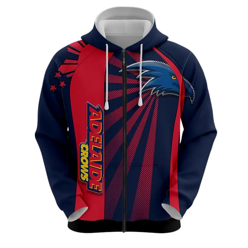Adelaide Crows Zipper Hoodie 3D Print, All Over Print Zipper Hoodie Adelaide Crows AFL127062125678