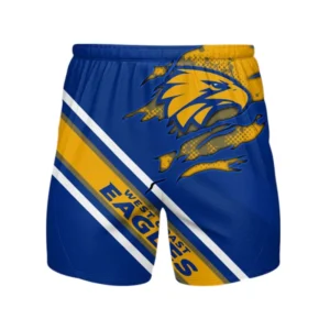 West Coast Eagles Beach Shorts 3D Print, All Over Print Hawaiian Shorts West Coast Eagles AFL132062125449