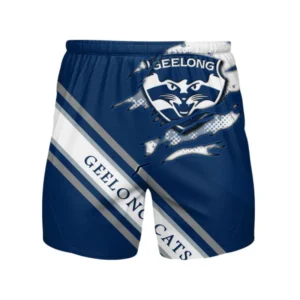 Geelong Cats Beach Shorts 3D Print, All Over Print Hawaiian Shorts Geelong Cats AFL132062125450