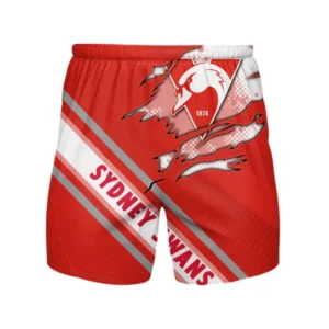 Sydney Swans Beach Shorts 3D Print, All Over Print Hawaiian Shorts Sydney Swans AFL132062125457