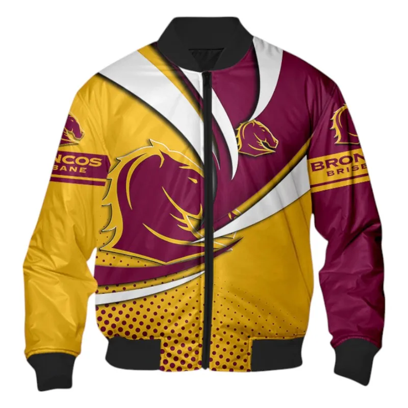 Brisbane Broncos Bomber Jacket 3D Print, All Over Print Bomber Jacket Brisbane Broncos NRL123062125792