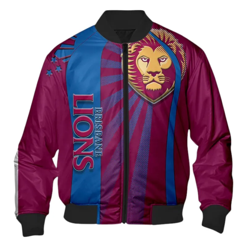 Brisbane Lions Bomber Jacket 3D Print, All Over Print Bomber Jacket Brisbane Lions AFL127062125669