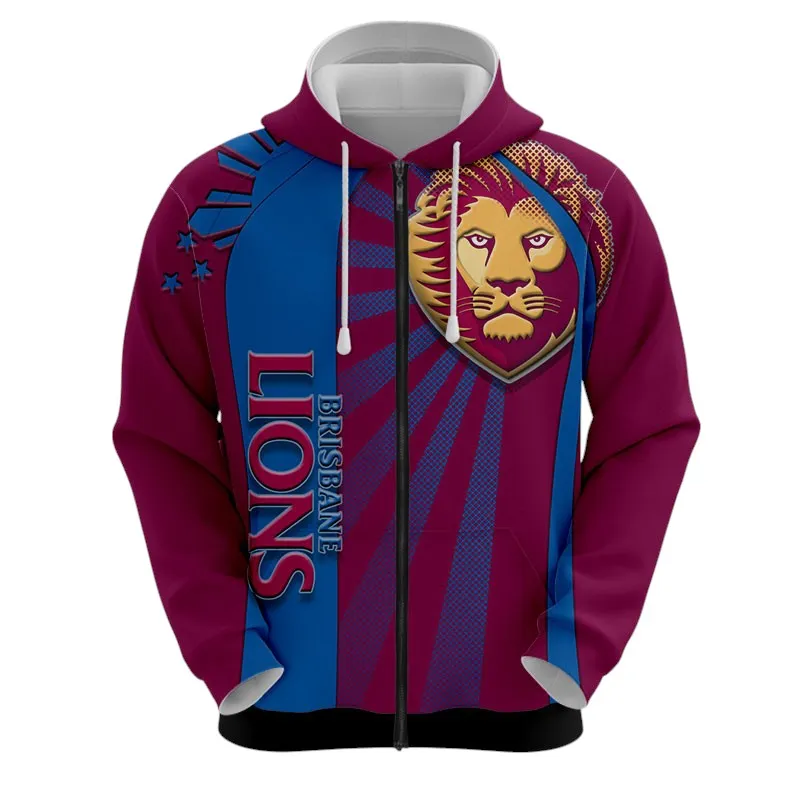Brisbane Lions Zipper Hoodie 3D Print, All Over Print Zipper Hoodie Brisbane Lions AFL127062125669