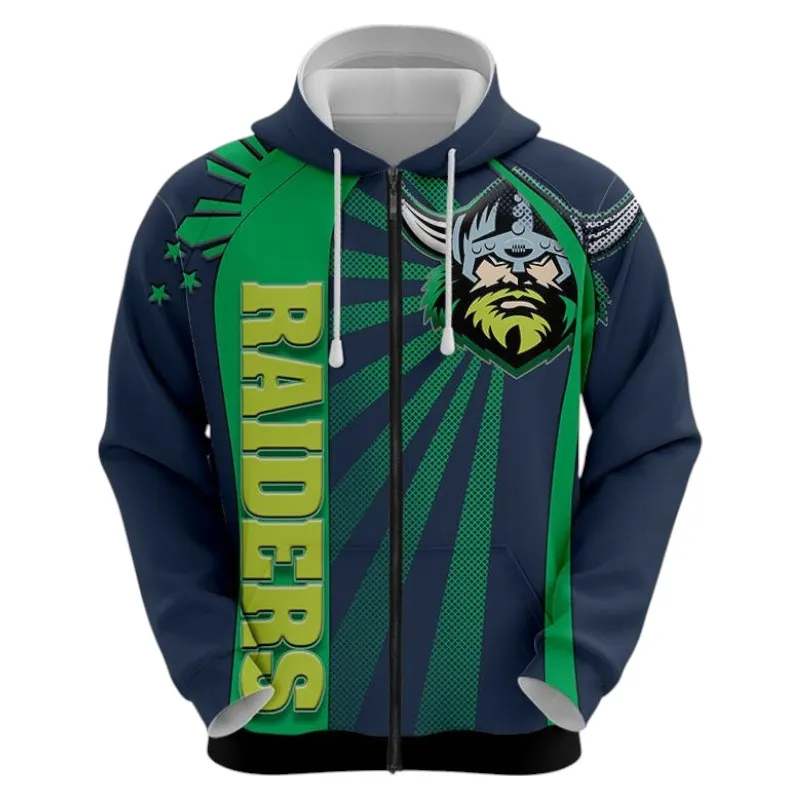 Canberra Raiders Zipper Hoodie 3D Print, All Over Print Zipper Hoodie Canberra Raiders NRL122062125334