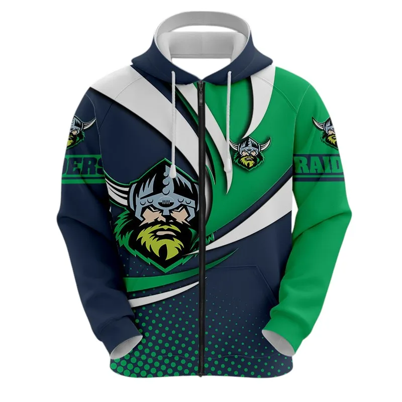 Canberra Raiders Zipper Hoodie 3D Print, All Over Print Zipper Hoodie Canberra Raiders NRL123062125787