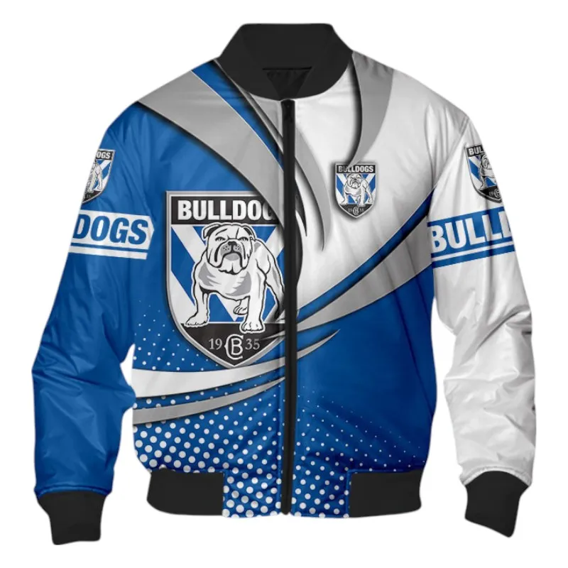 Canterbury Bankstown Bulldogs Bomber Jacket 3D Print, All Over Print Bomber Jacket Canterbury Bankstown Bulldogs NRL123062125784