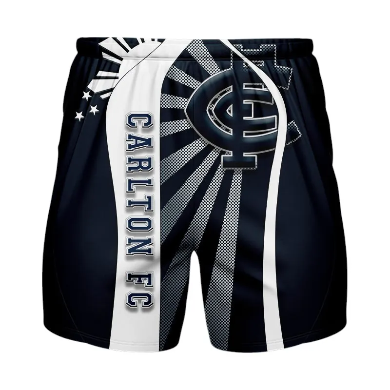 Carlton Football Club Beach Shorts 3D Print, All Over Print Hawaiian Shorts Carlton Football Club AFL127062125681