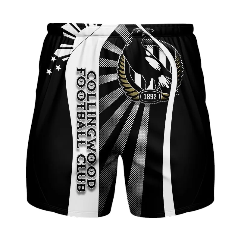 Collingwood Football Club Beach Shorts 3D Print, All Over Print Hawaiian Shorts Collingwood Football Club AFL127062125679