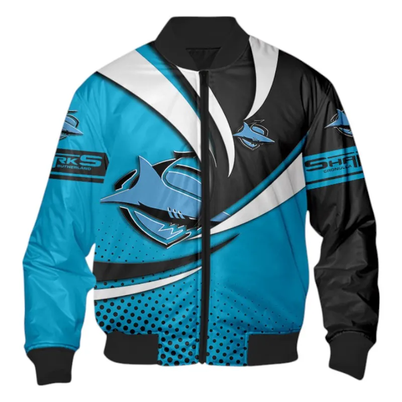 Cronulla Sharks Bomber Jacket 3D Print, All Over Print Bomber Jacket Cronulla Sharks NRL123062125779