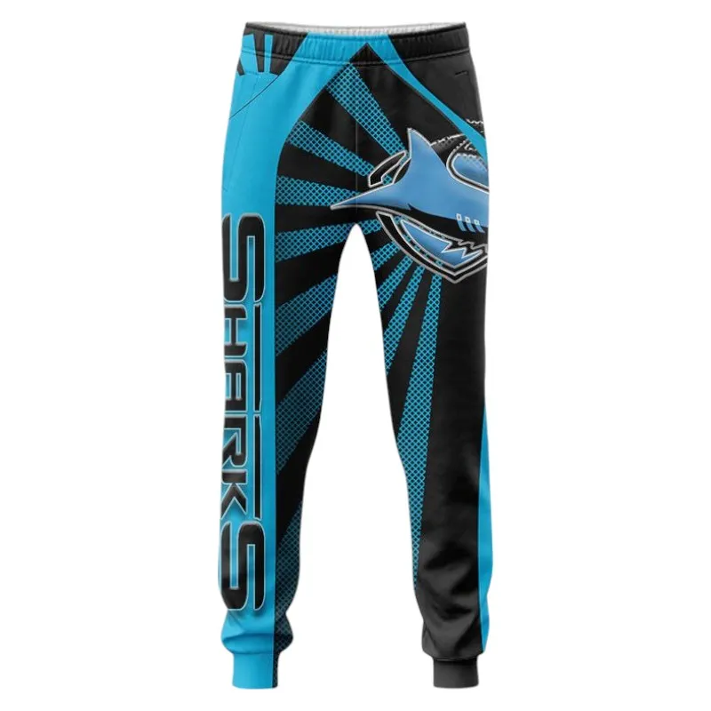 Cronulla Sharks Sweatpants 3D Print, All Over Print Sweatpants Cronulla Sharks NRL122062125336