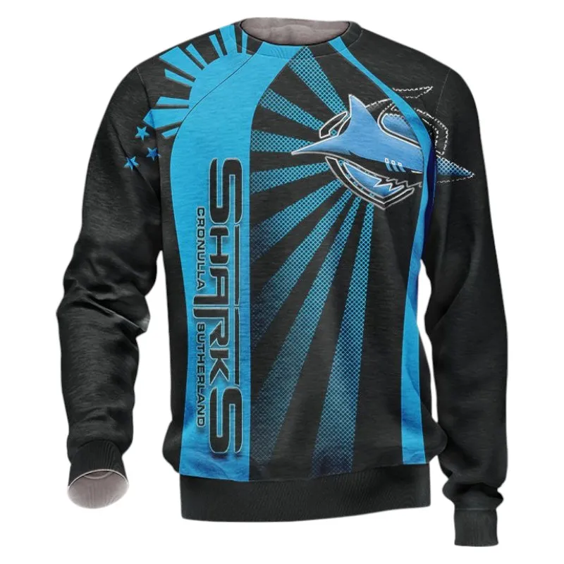 Cronulla Sharks Sweatshirt 3D Print, All Over Print Sweatshirt Cronulla Sharks NRL122062125336
