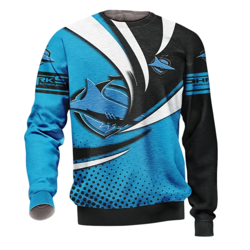 Cronulla Sharks Sweatshirt 3D Print, All Over Print Sweatshirt Cronulla Sharks NRL123062125779