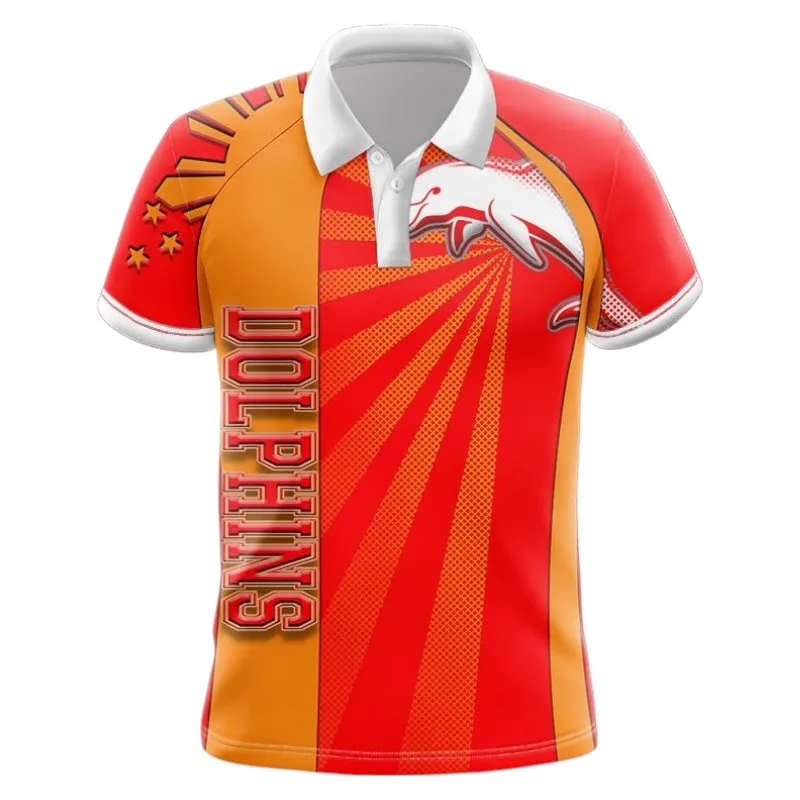 Dolphins Polo Shirt 3D Print, All Over Print Polo Shirt Dolphins NRL122062125337