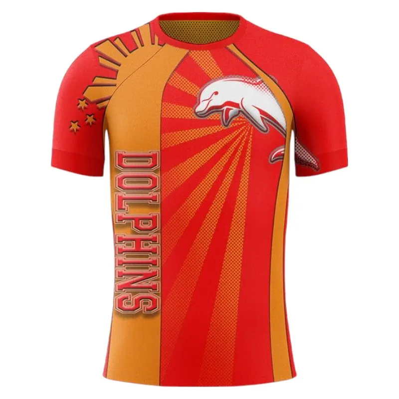 Dolphins T-Shirt 3D Print, All Over Print T-Shirt Dolphins NRL122062125337