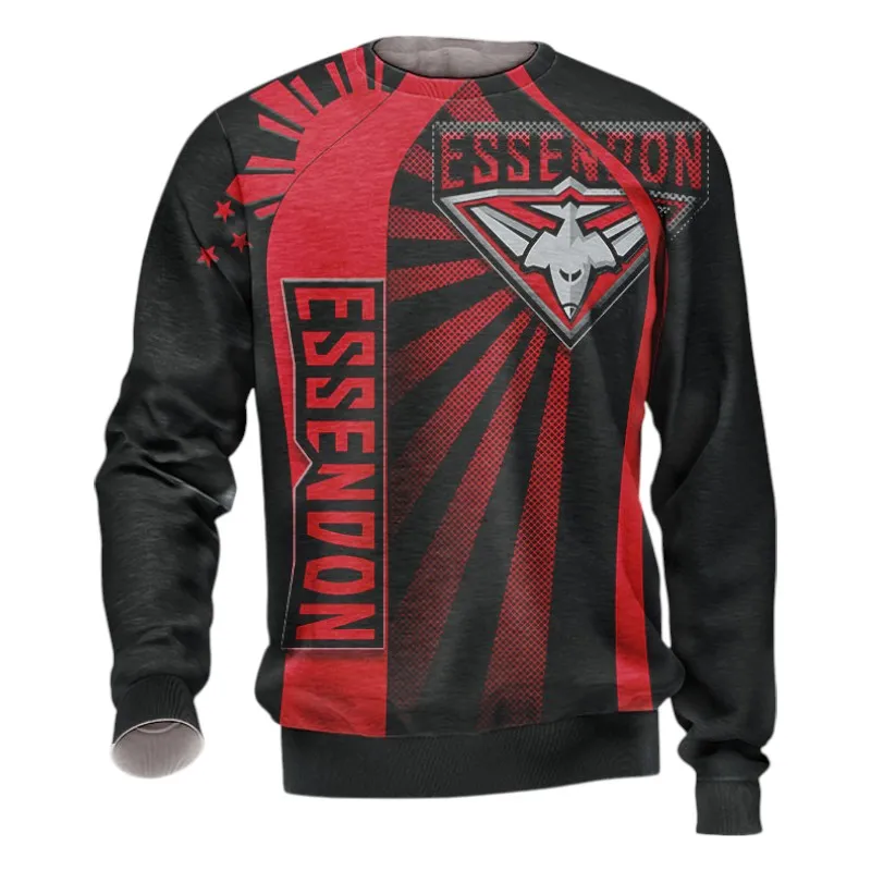 Essendon Football Club Sweatshirt 3D Print, All Over Print Sweatshirt Essendon Football Club AFL127062125674