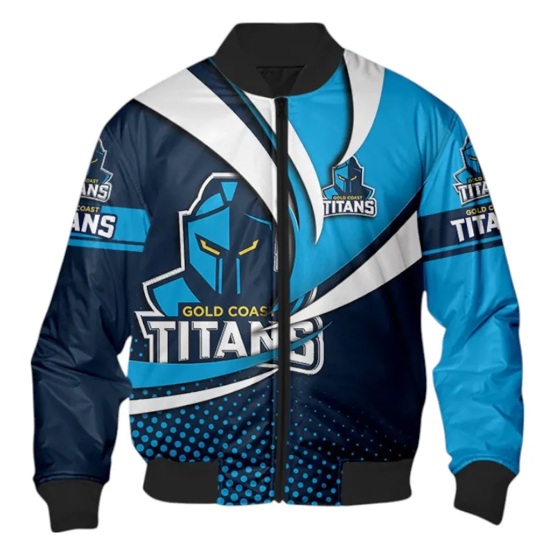 Gold Coast Titans Bomber Jacket 3D Print, All Over Print Bomber Jacket Gold Coast Titans NRL123062125778
