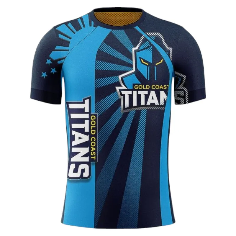 Gold Coast Titans T-Shirt 3D Print, All Over Print T-Shirt Gold Coast Titans NRL122062125338