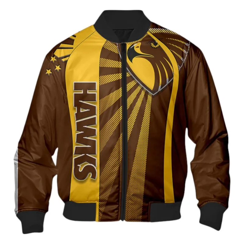 Hawthorn Football Club Bomber Jacket 3D Print, All Over Print Bomber Jacket Hawthorn Football Club AFL127062125667