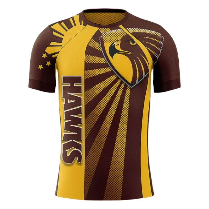 Hawthorn Football Club T-Shirt 3D Print, All Over Print T-Shirt Hawthorn Football Club AFL127062125667