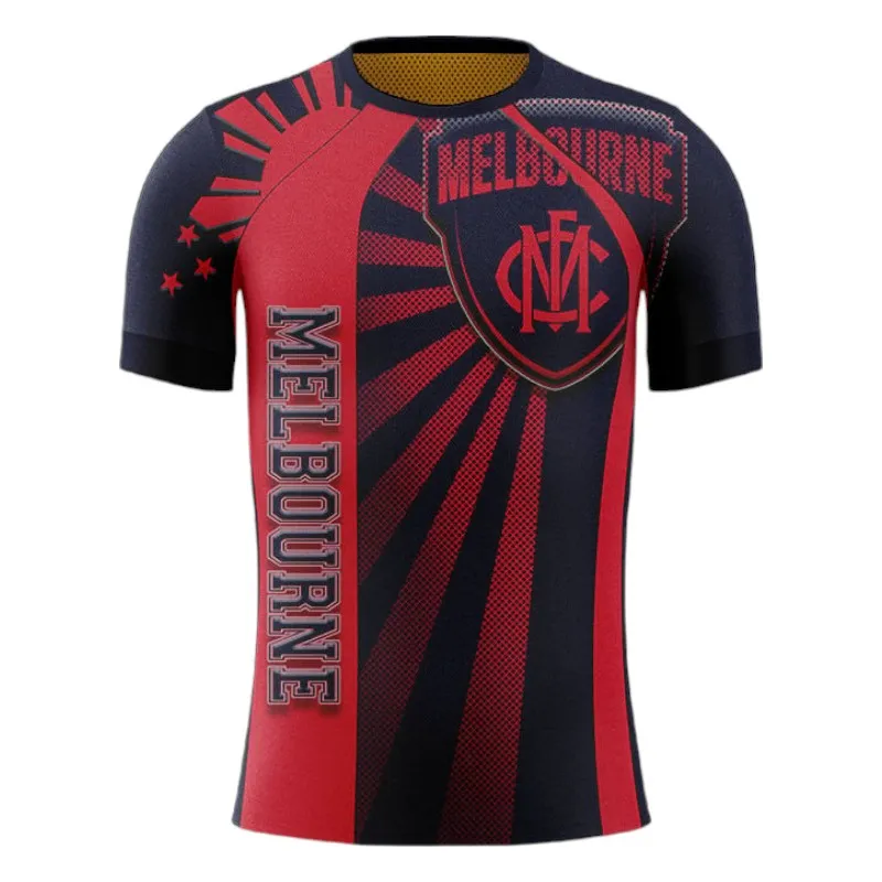 Melbourne Football Club T-Shirt 3D Print, All Over Print T-Shirt Melbourne Football Club AFL127062125673